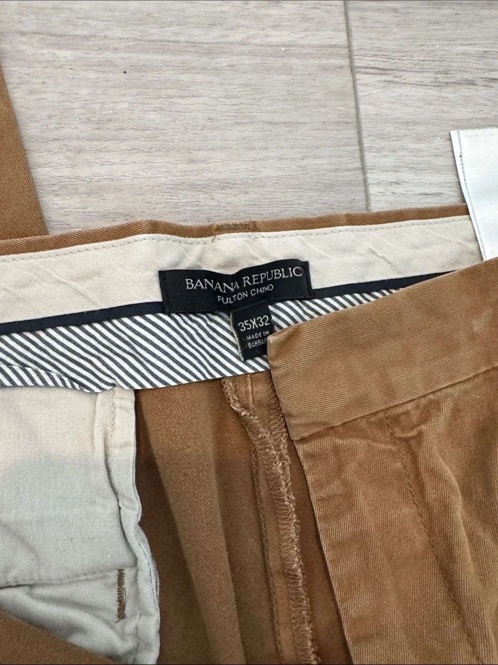 Banana Republic Corduroy Straight-Leg Pants in Camel Brown